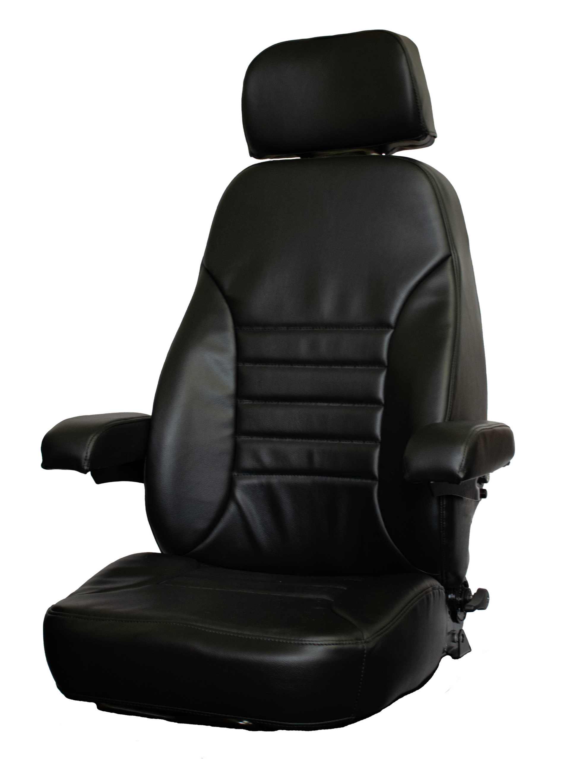 C1212 seat, high back vinyl seat with armrests and headrest